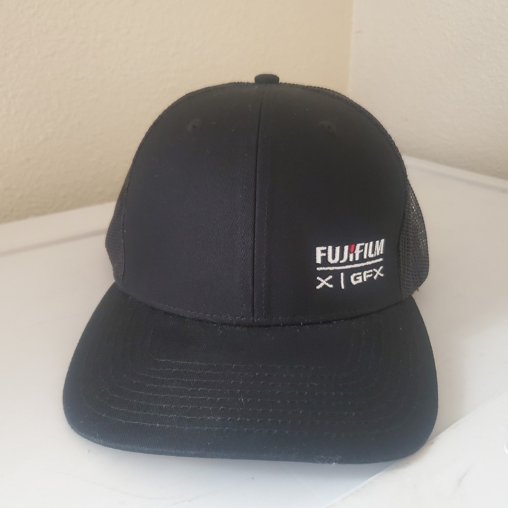 Fujifilm X GFX Camera Promo Trucker Hat Black Snapback Mesh Cap Quake City Caps
